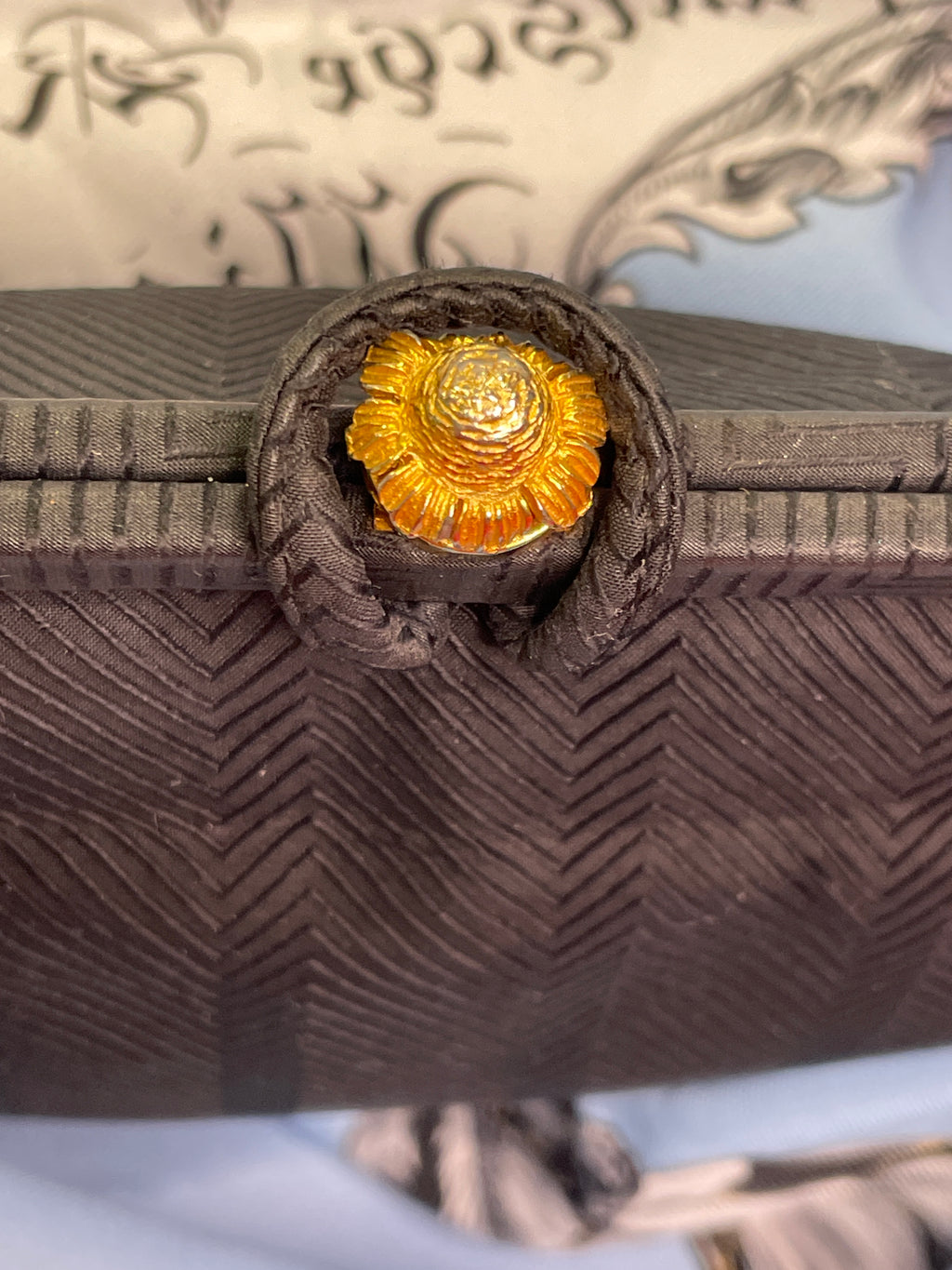 Joseph Shoes Vintage Evening Bag | 1960s–70s Woven Clutch with Flower Snap Closure