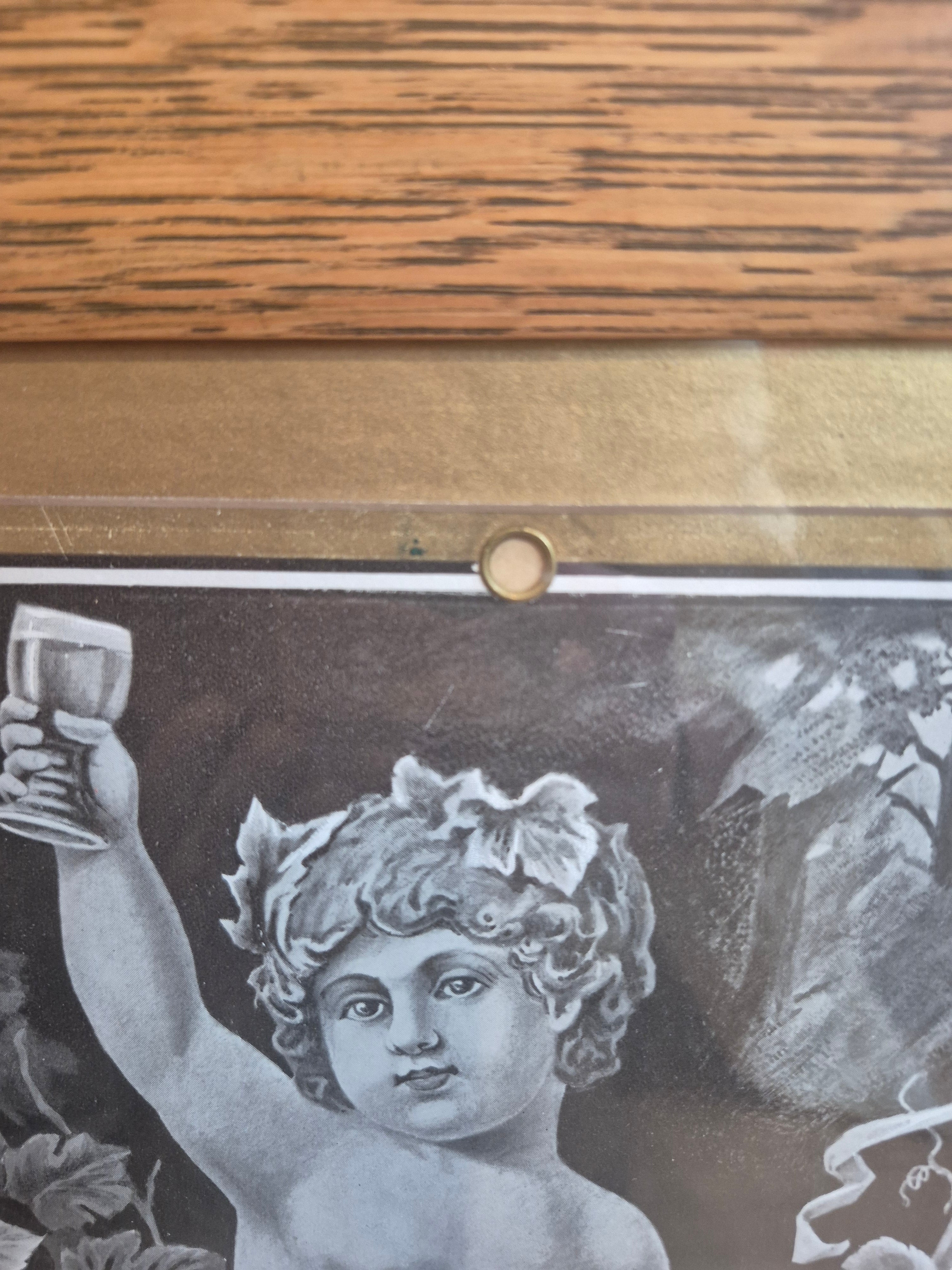 Gundlach-Bundschu framed advertisement original 1897 with Calendar