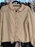 Vintage 1960s Silk Blouse with Peter Pan Collar