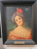 Vintage Schrafft's Chocolate Girl Advertising Print - Circa 1900 Original Canvas Framed