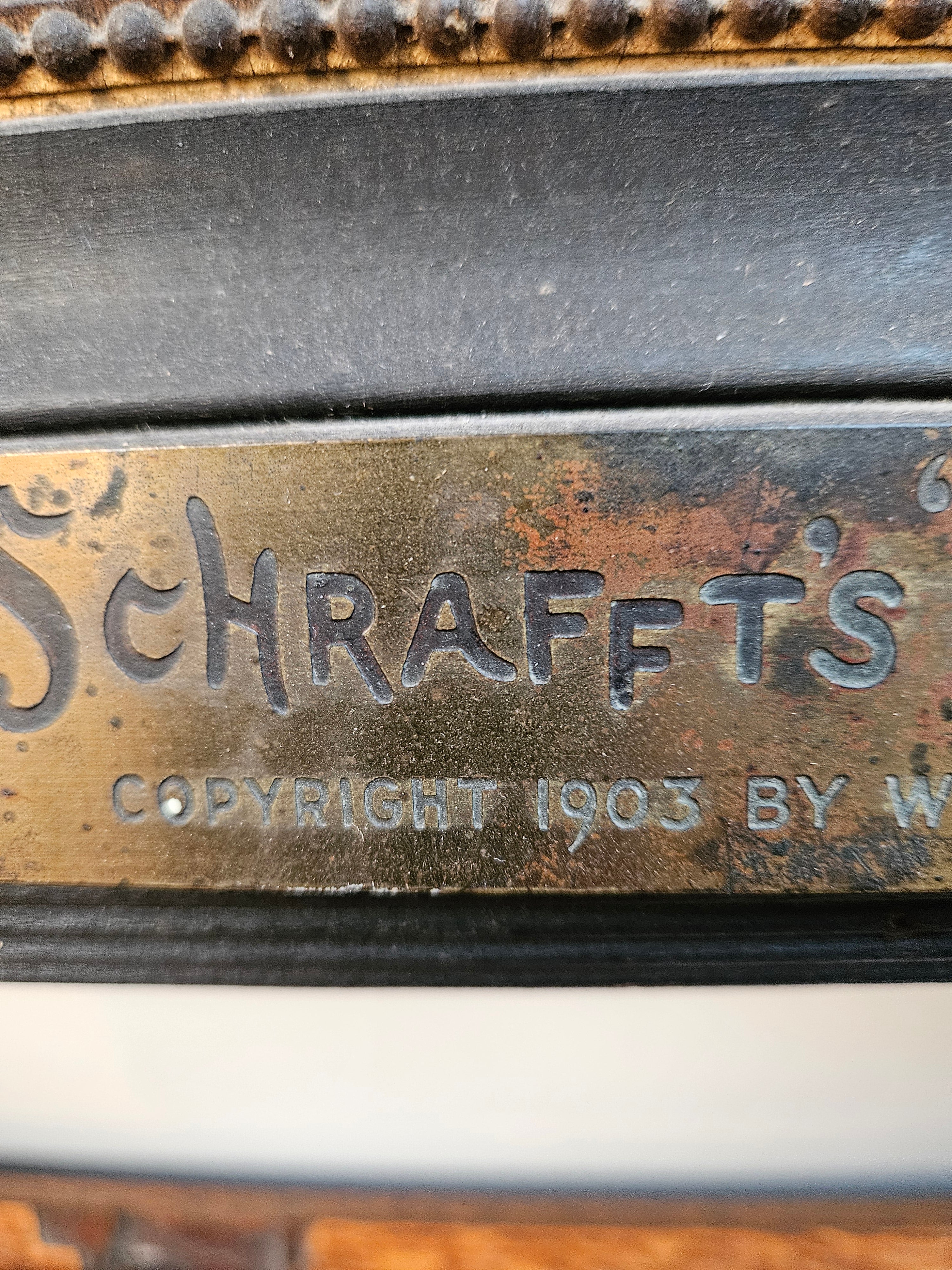 Vintage Schrafft's Chocolate Girl Advertising Print - Circa 1900 Original Canvas Framed