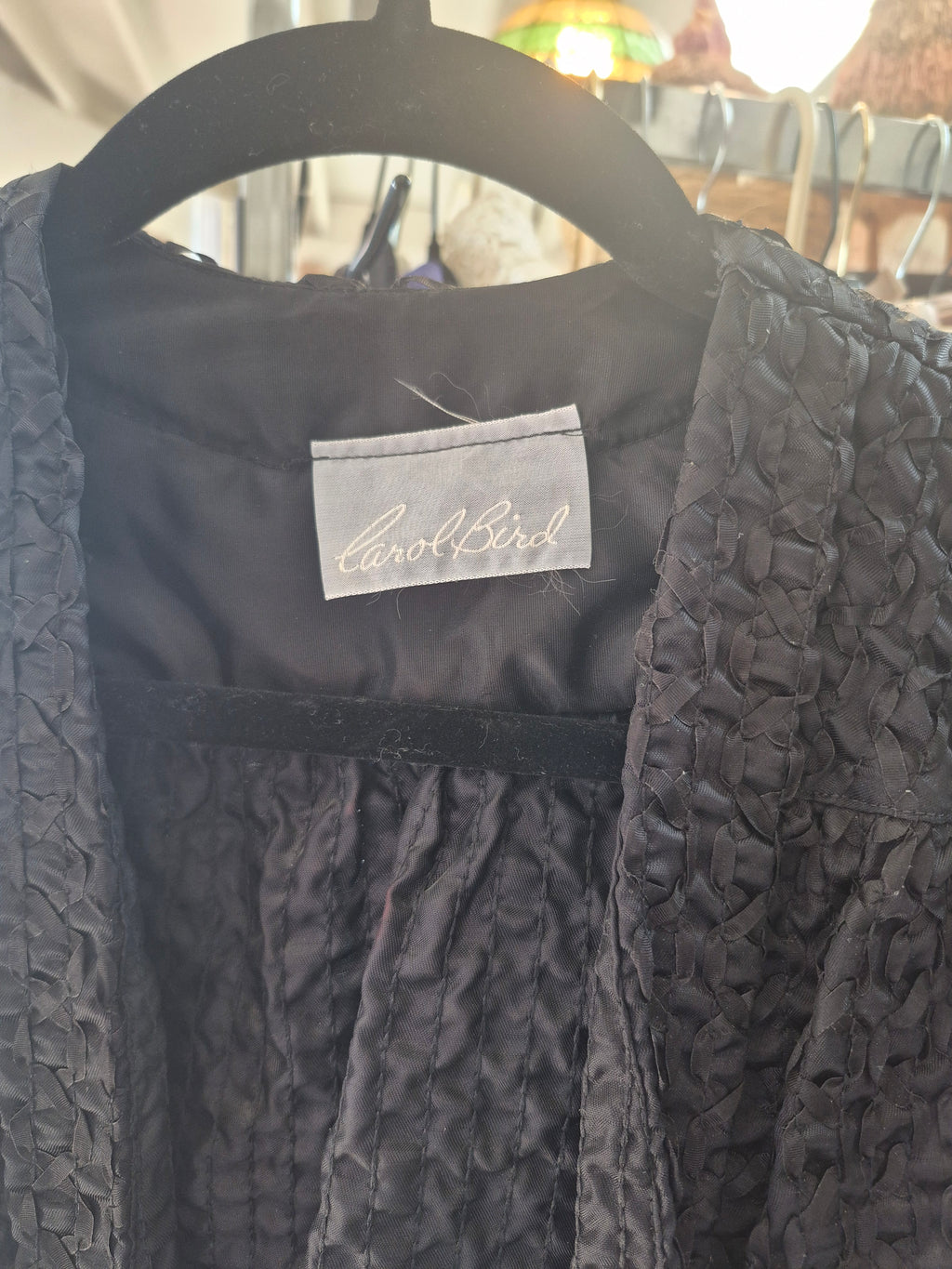 Vintage Carol Bird Cocktail Jacket Size Small - Tufted Design