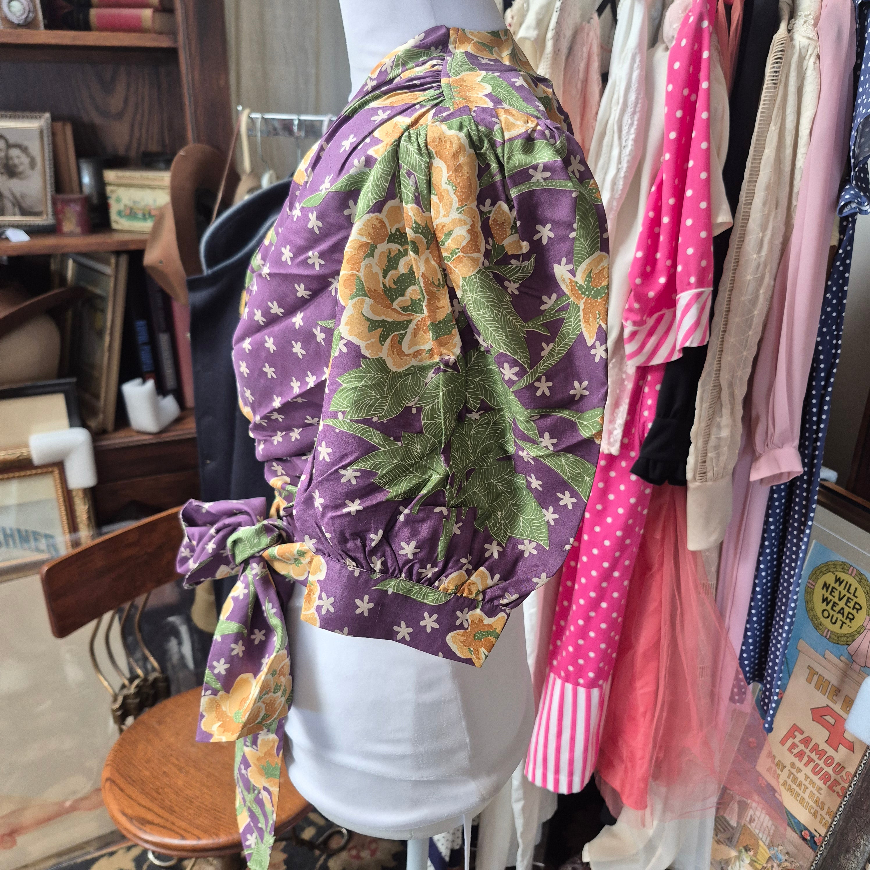 Vintage Saint Laurent Floral Wrap Blouse