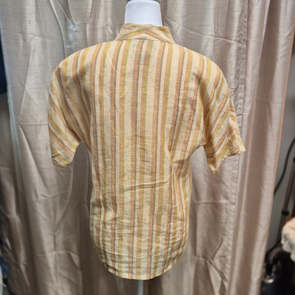 Gucci 1970s Linen Blouse Size 38