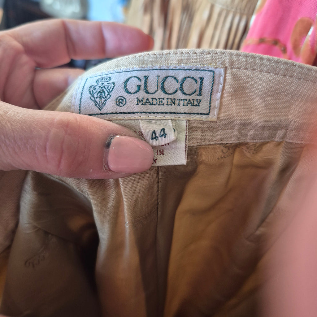 Gucci Vintage 100% Linen Skirt