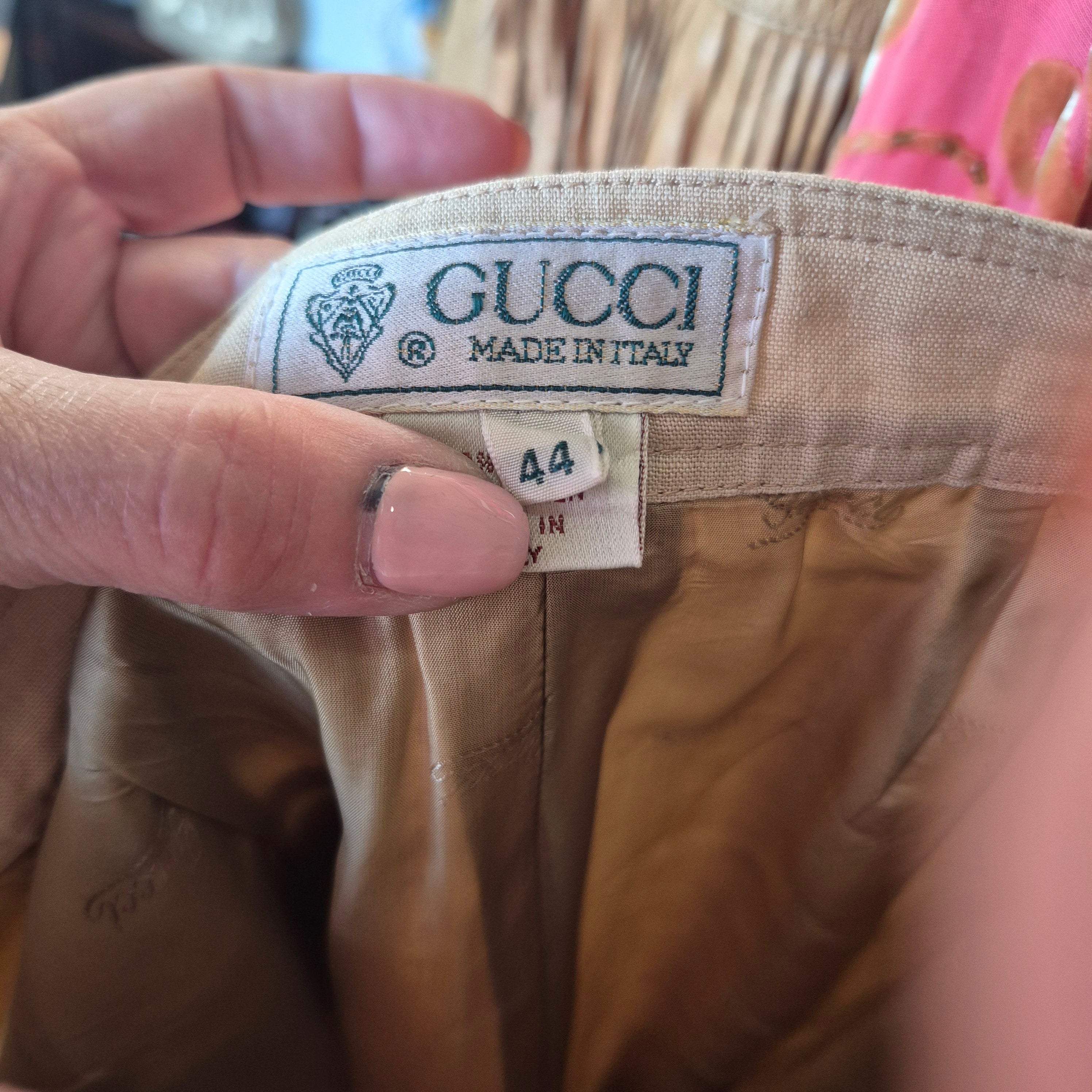 Gucci Vintage 100% Linen Skirt