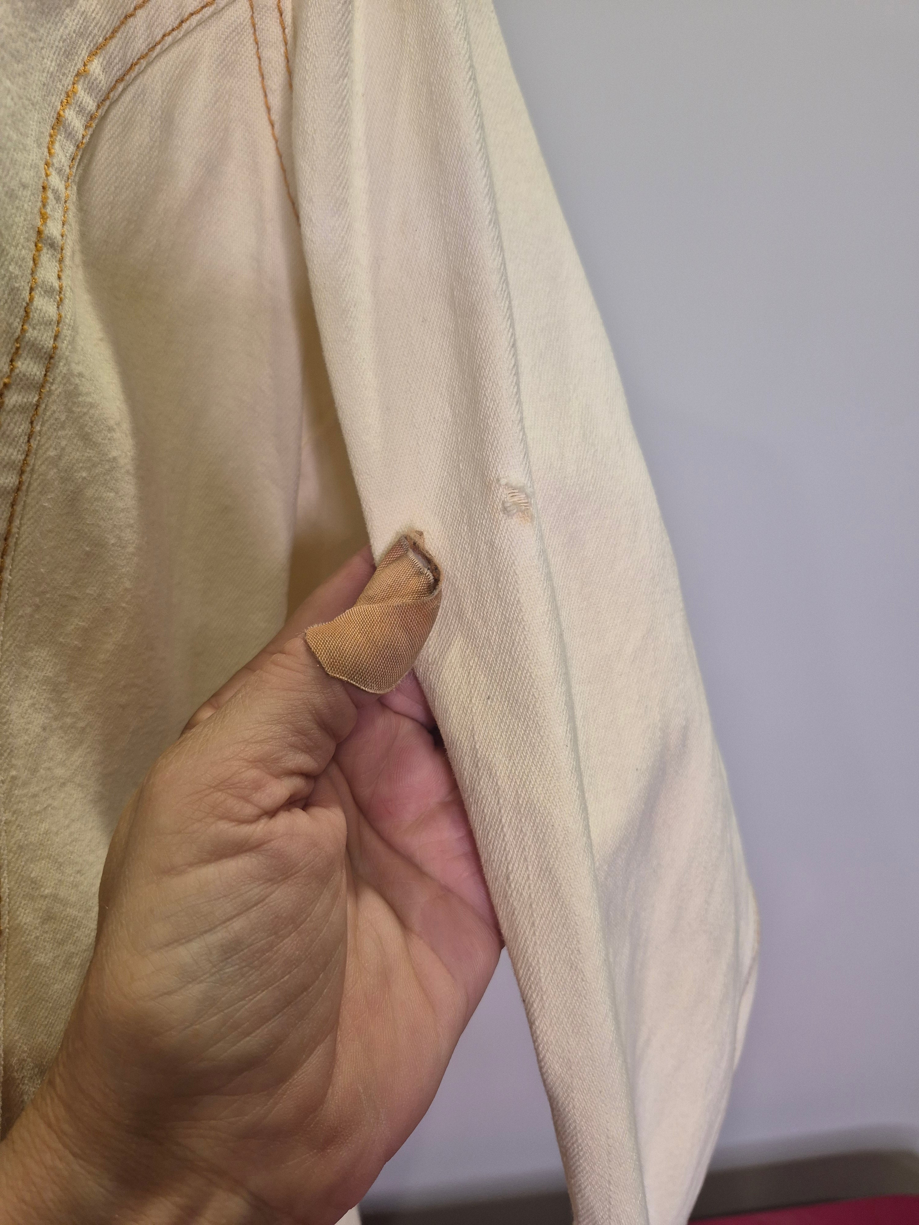 Vintage 90s Cream Denim Jacket