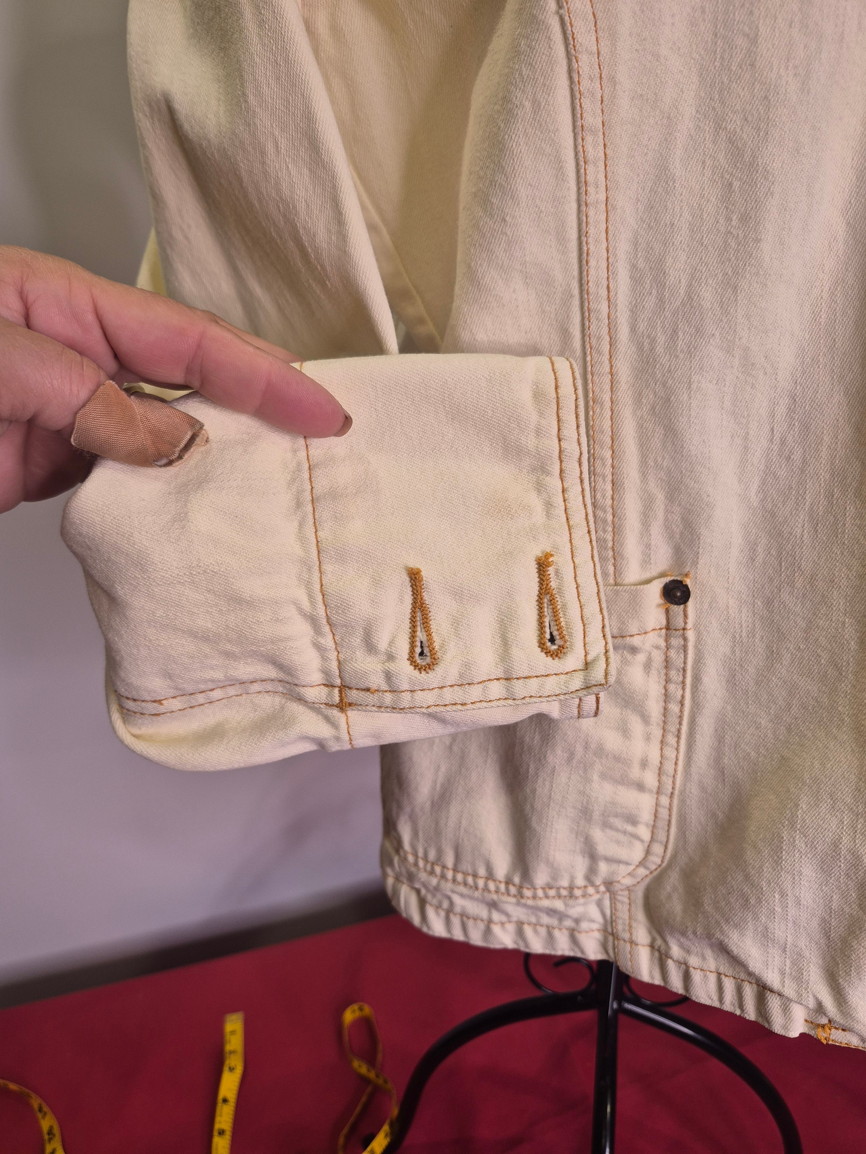Vintage 90s Cream Denim Jacket