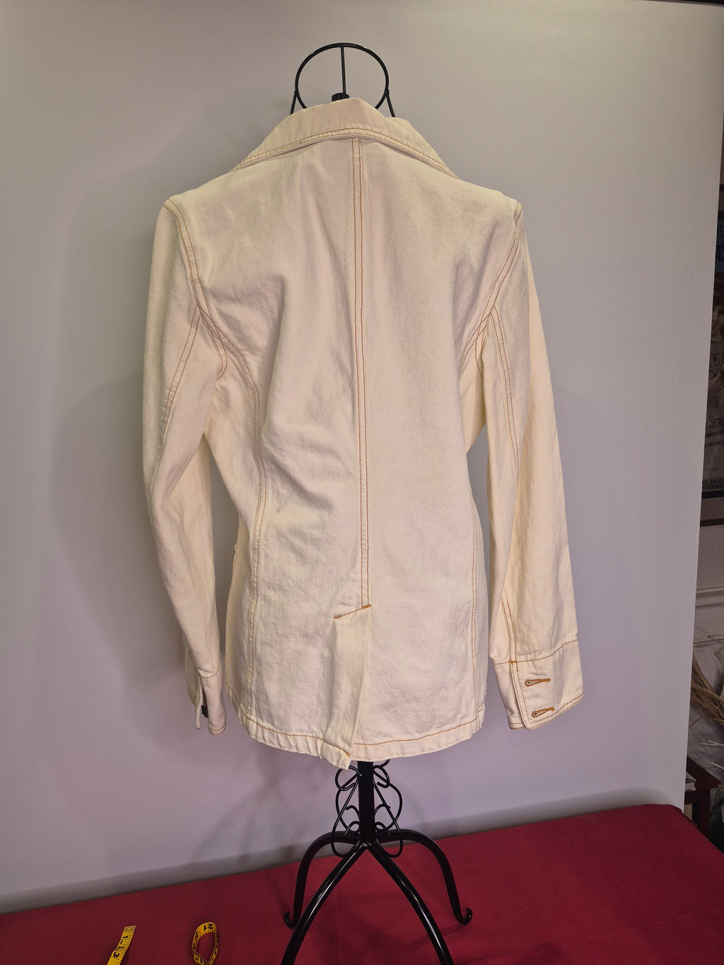 Vintage 90s Cream Denim Jacket
