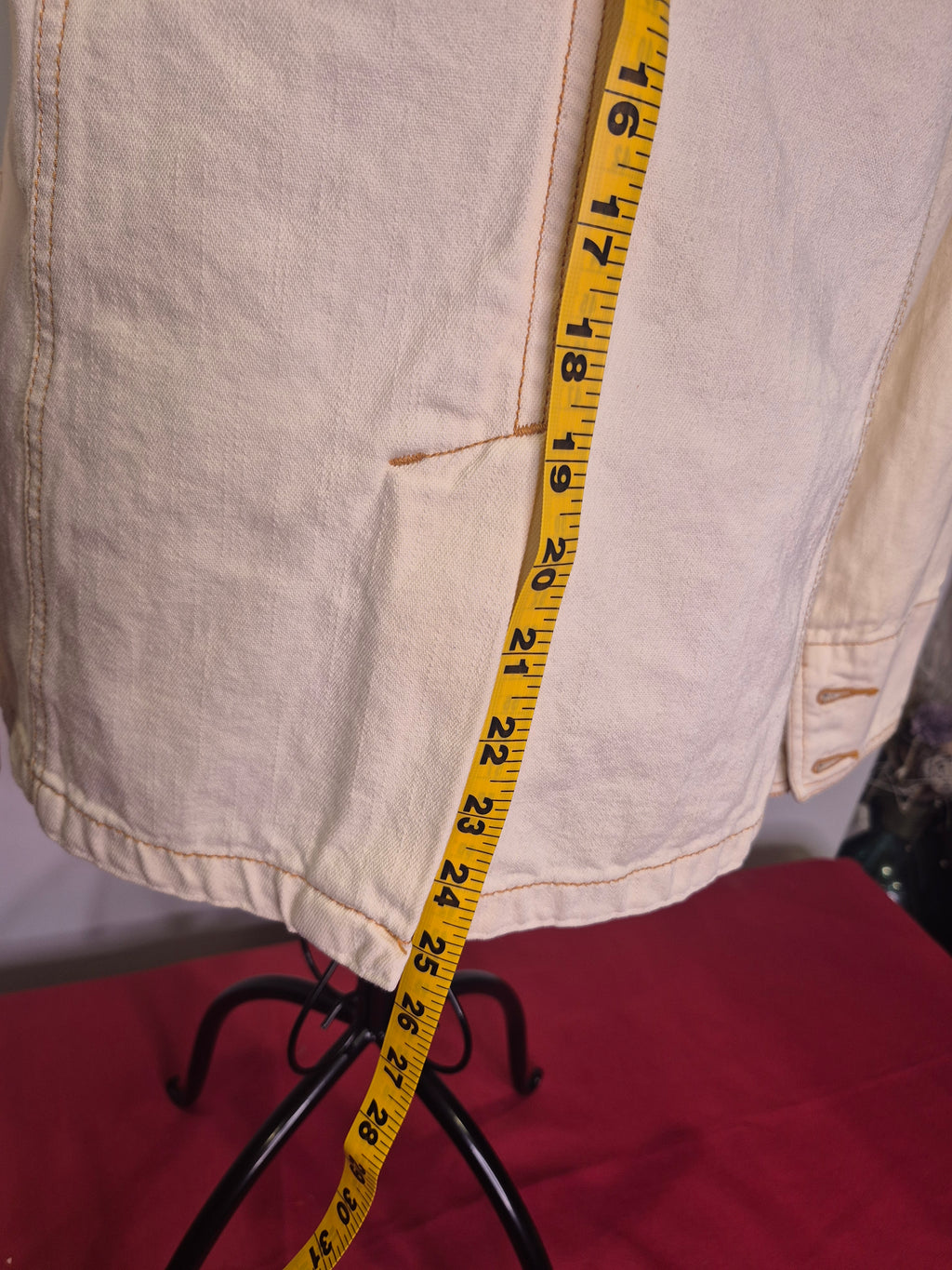 Vintage 90s Cream Denim Jacket