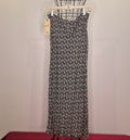 Max Studio 1990s Black Maxi Skirt | White Floral Print | Size 8