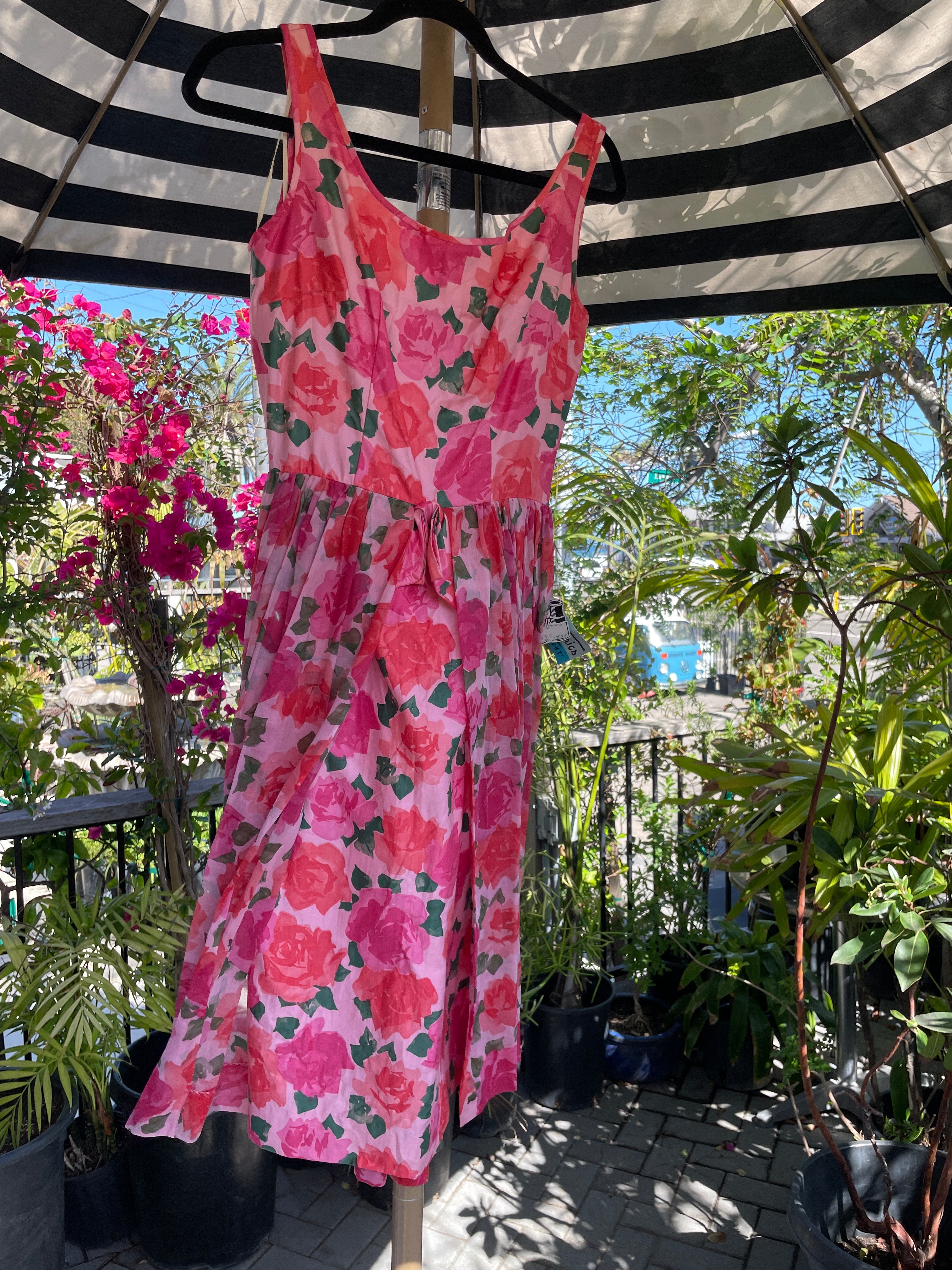 1950s Jerry Gilden Spectator Floral Cocktail Dress — Vintage Size 12 — NWT — Unworn