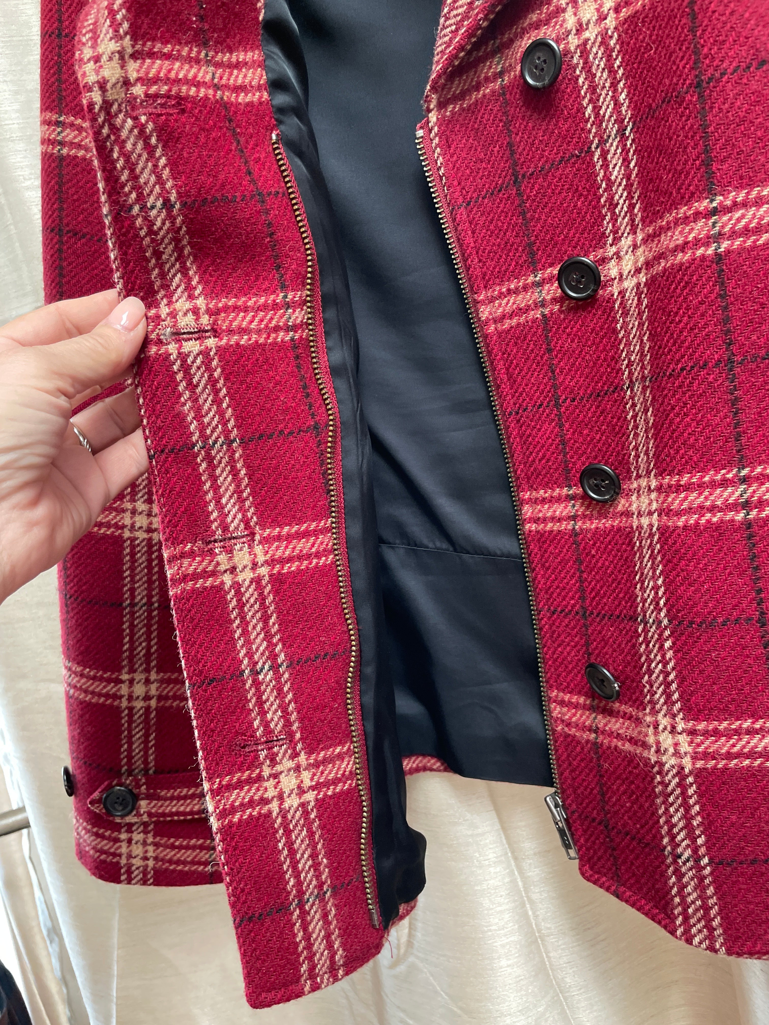 Ralph Lauren Cropped Blazer - Red Size 12