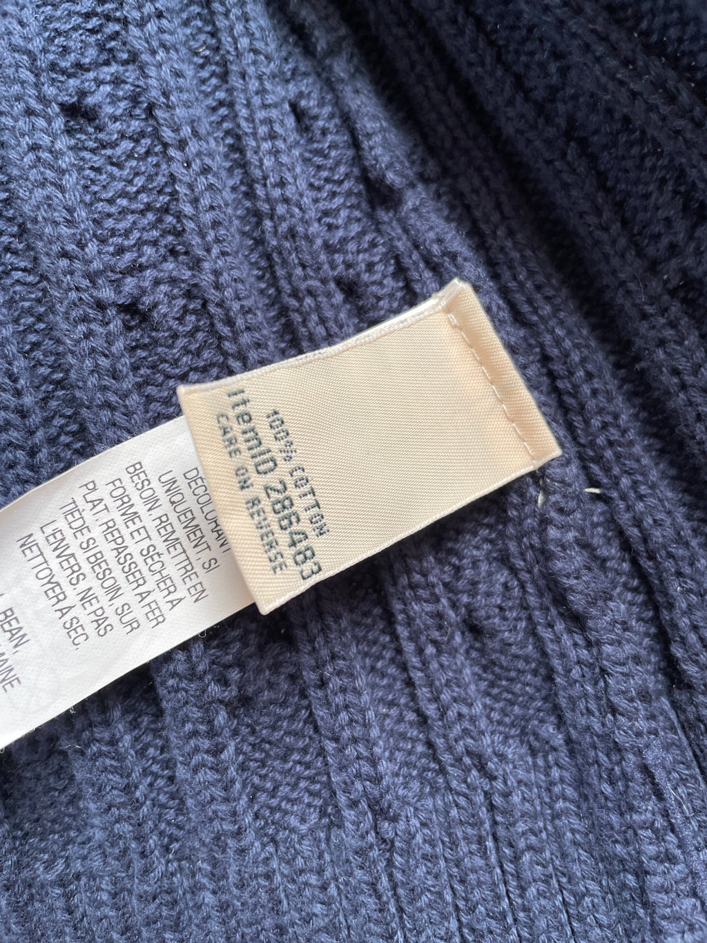 Vintage L.L.Bean Cable Knit Cardigan - Charcoal Gray - Size Small