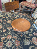 Circa 1890 Exquisite Art Nouveau Oak and Brass Rotating Piano Stool