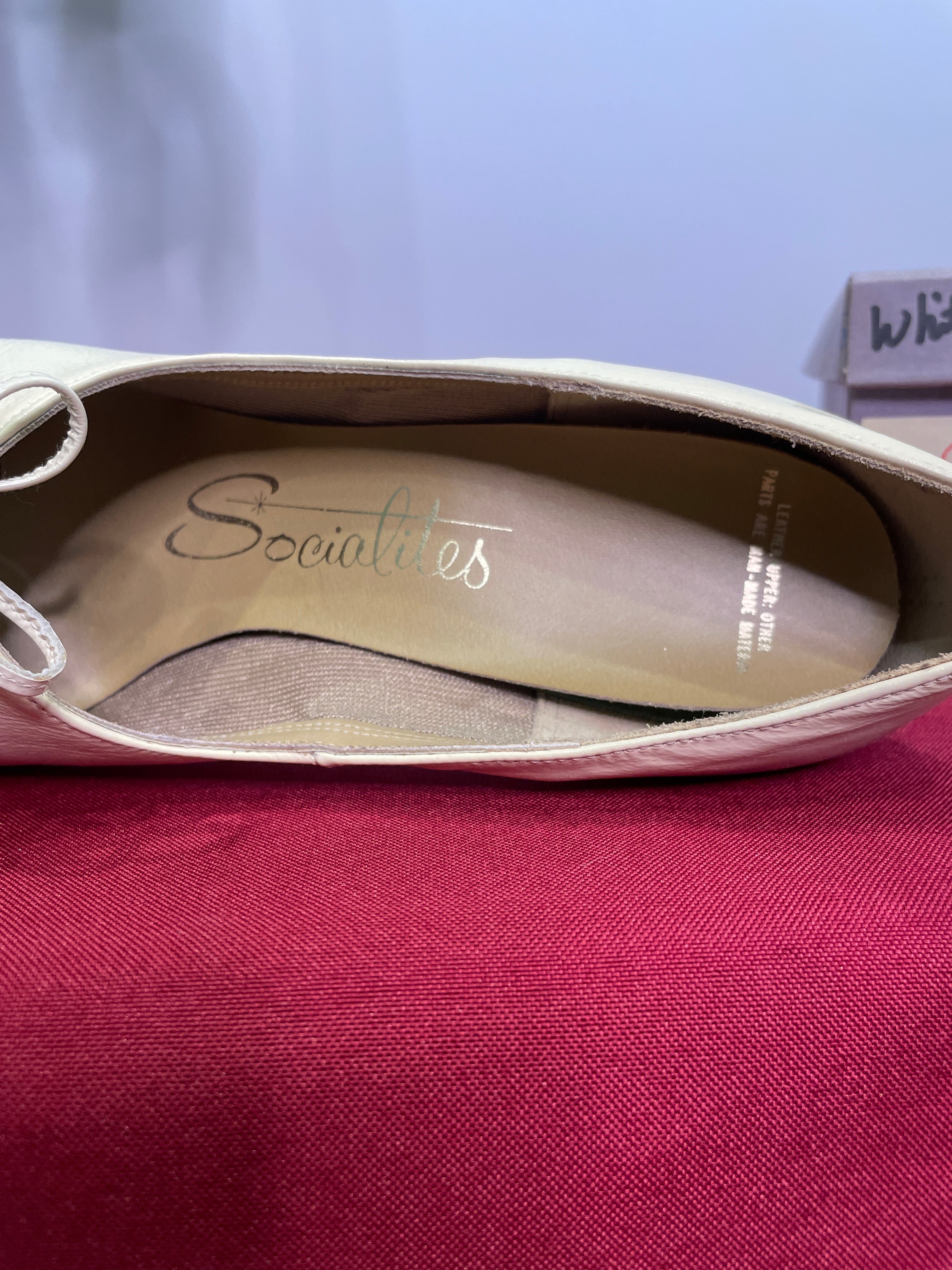 Vintage White Patent Leather Heels | Socialites | Size 6½ | Made in USA