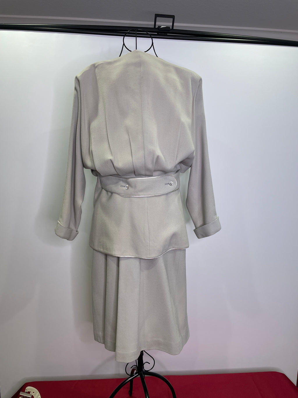 1980s Nora Miller Dynasty Collection Two-Piece Rhinestone Suit
