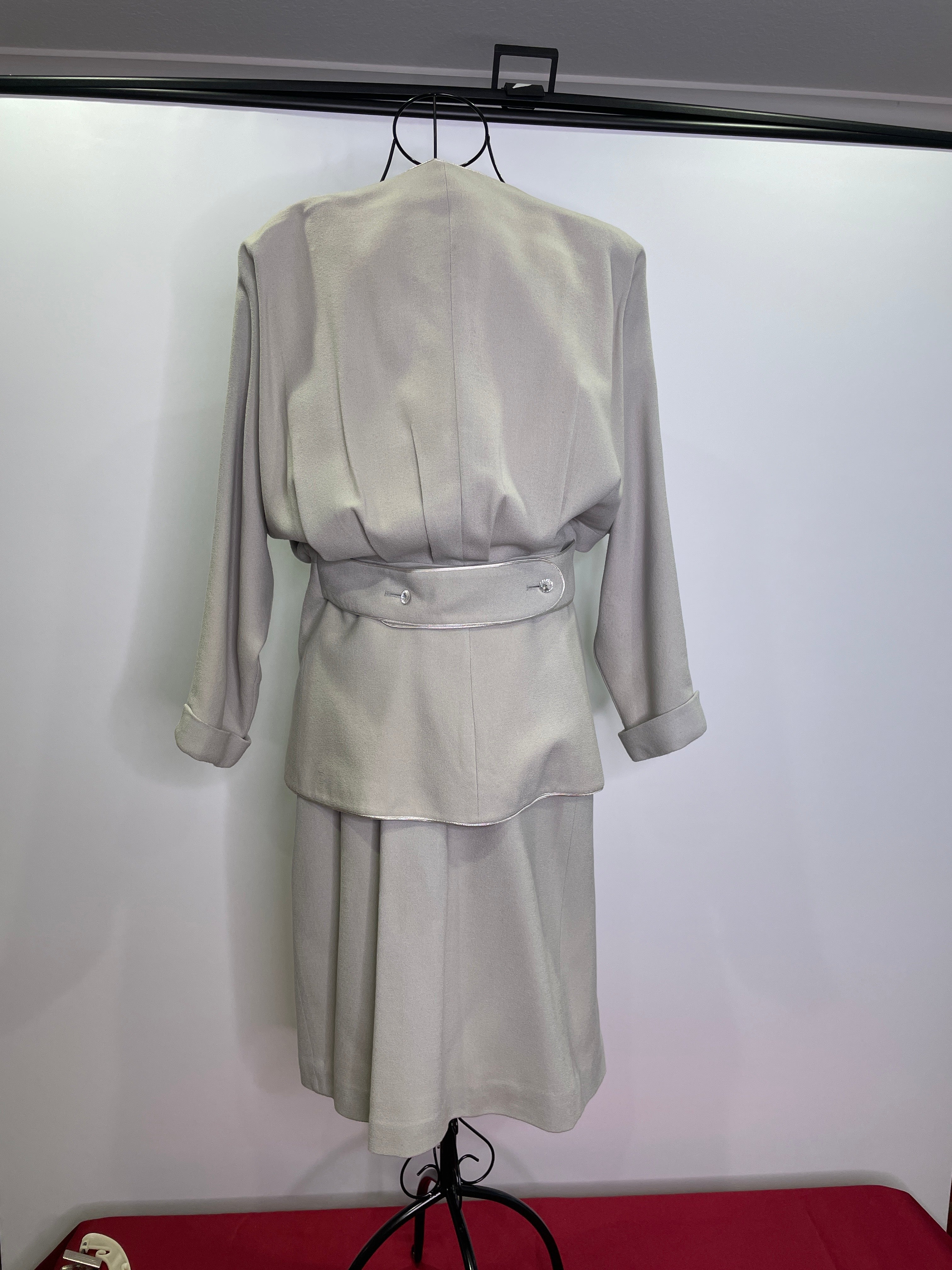 1980s Nora Miller Dynasty Collection Two-Piece Rhinestone Suit