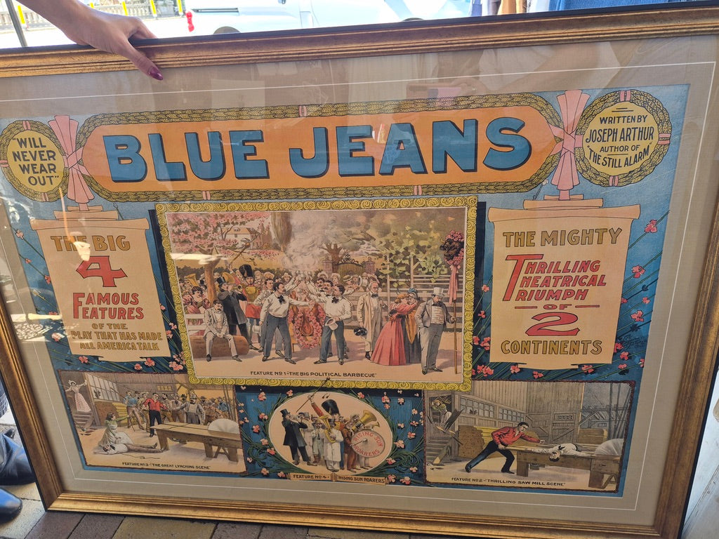 Blue Jeans Theatrical Advertising Poster — Joseph Arthur, c.1890s