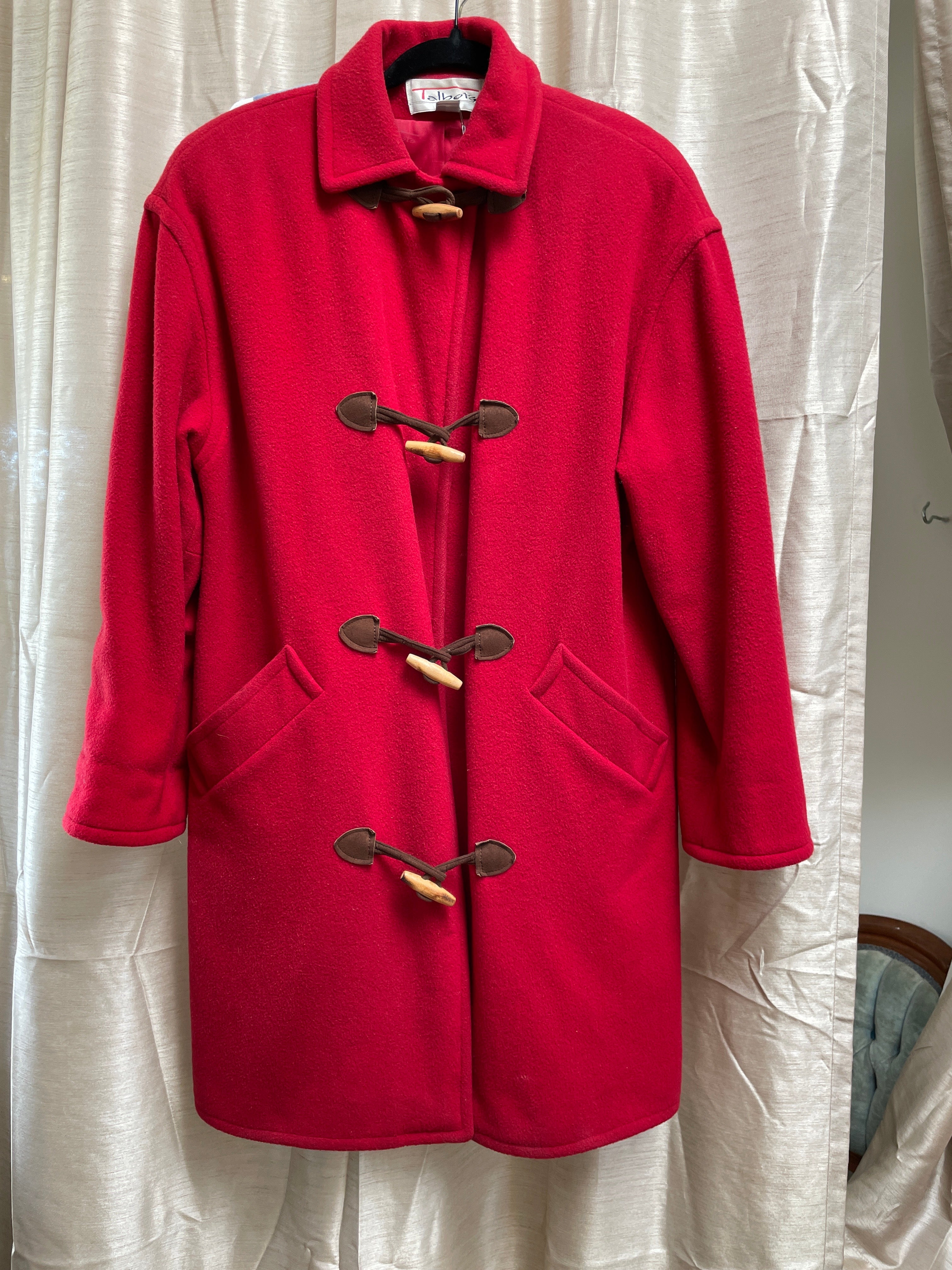 Vintage Talbots Red Toggle Coat - Size 6