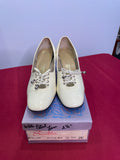 Vintage White Patent Leather Heels | Socialites | Size 6½ | Made in USA