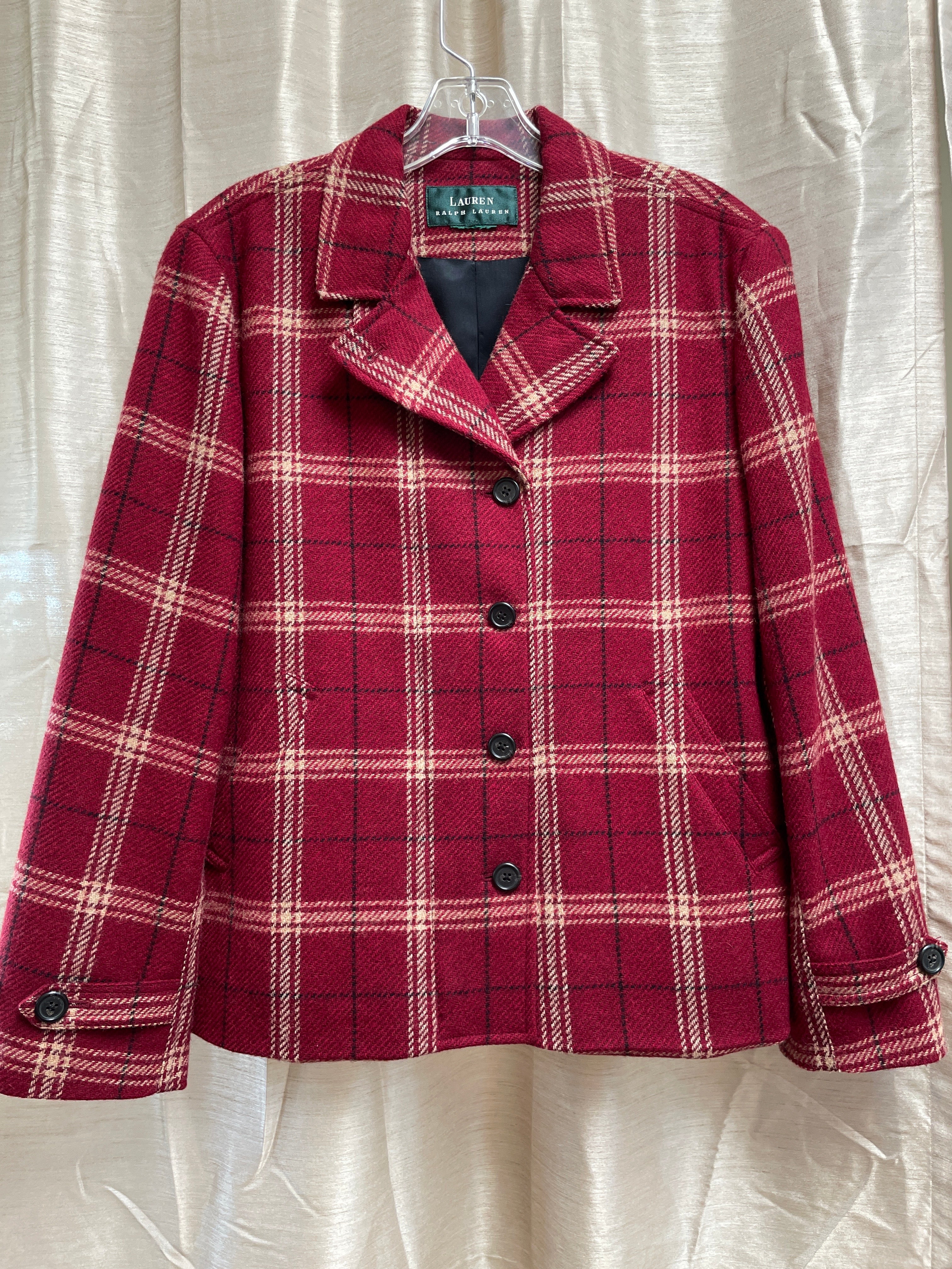 Ralph Lauren Cropped Blazer - Red Size 12