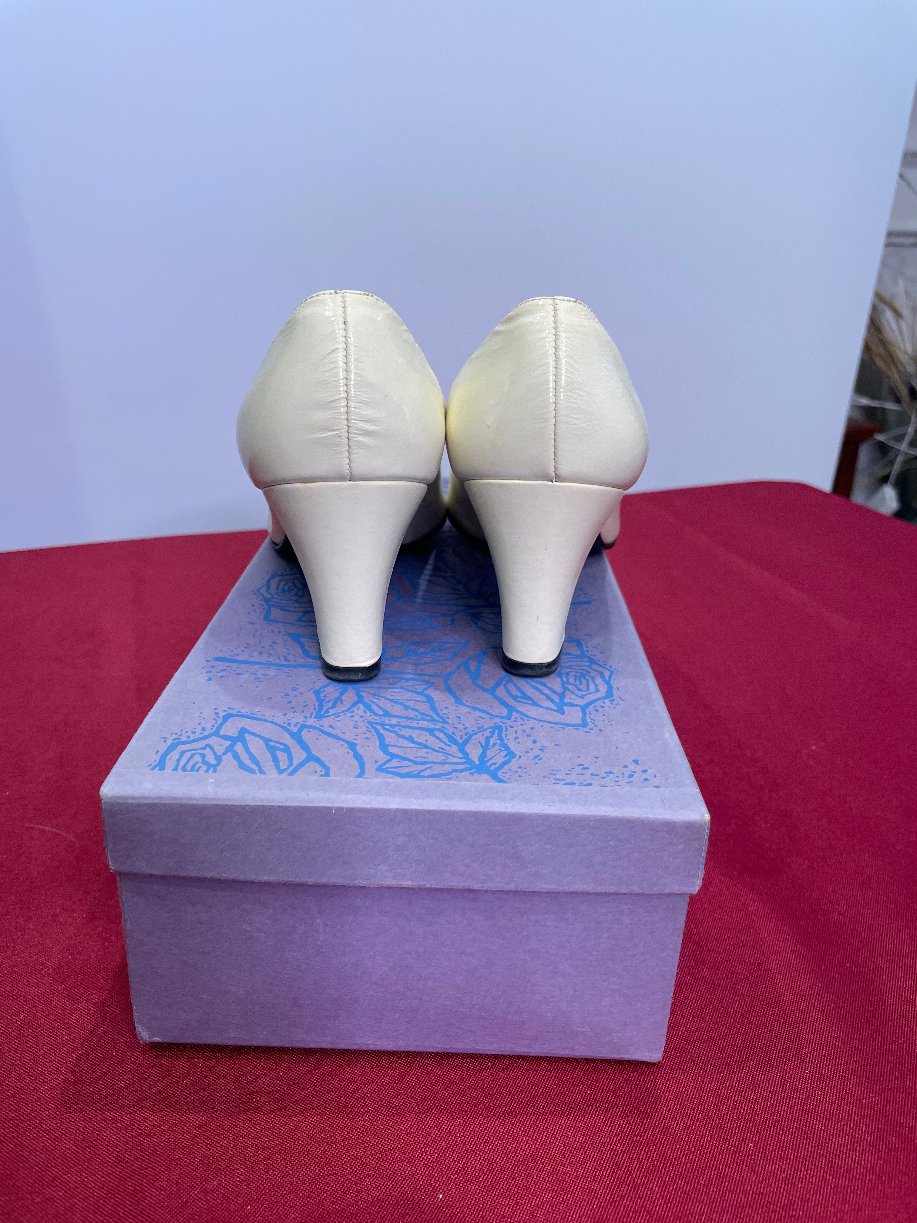 Vintage White Patent Leather Heels | Socialites | Size 6½ | Made in USA