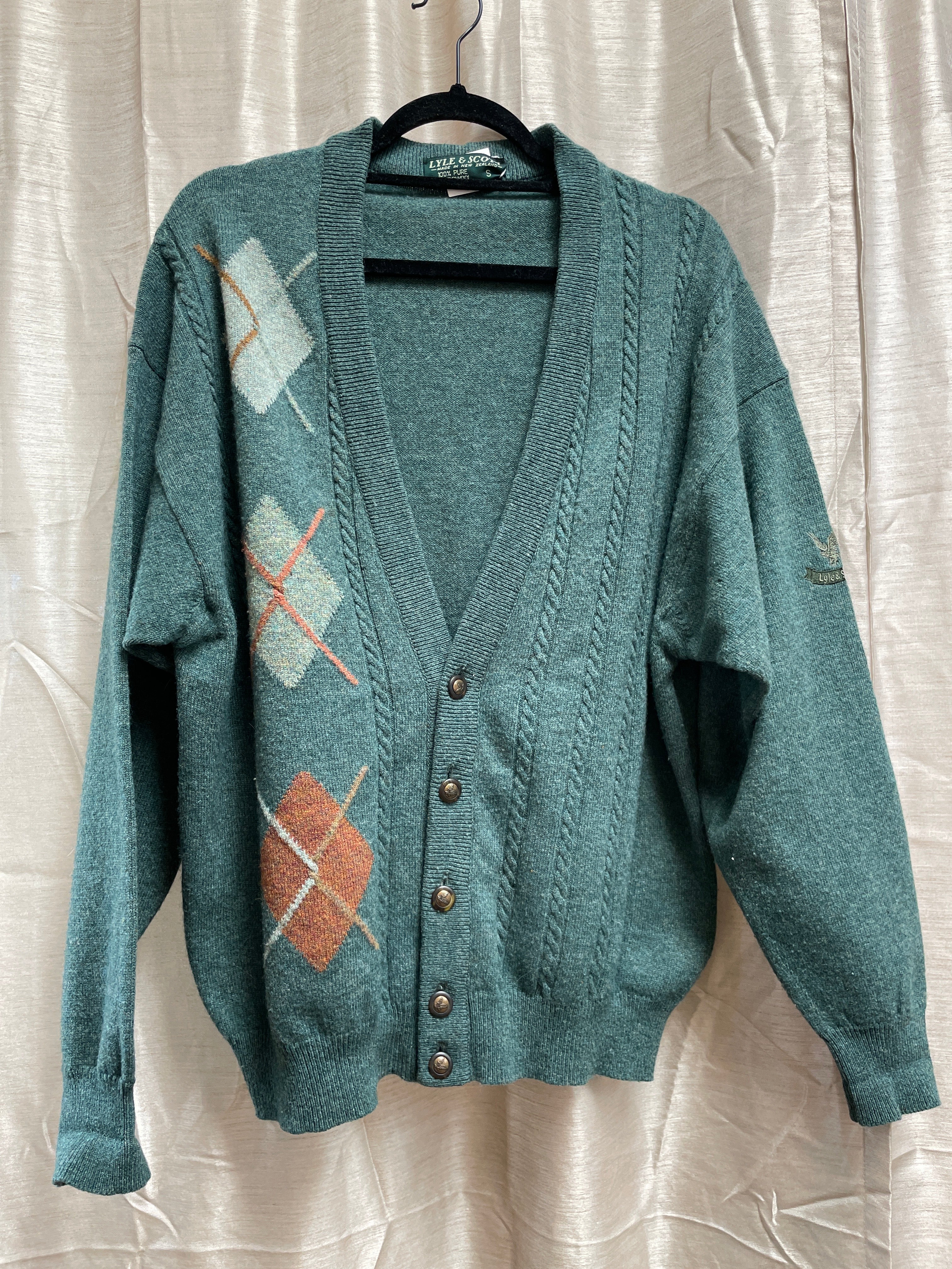 Vintage Lyle & Scott 100% Pure Lambswool Sweater - Size Small Made in New Zealand