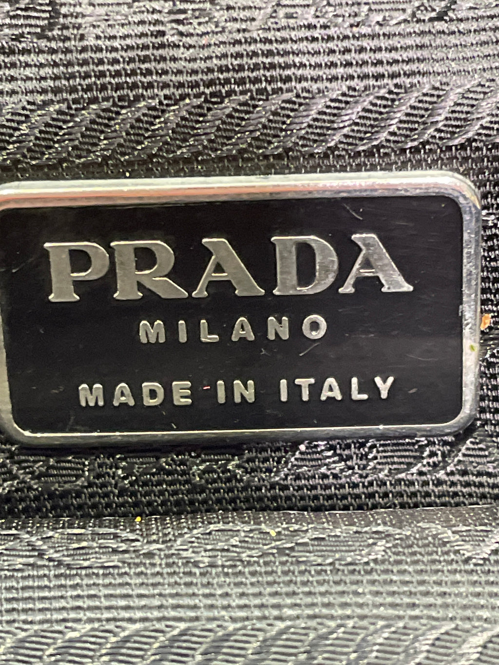 Vintage Prada Sport Messenger Bag — 7x7 Black Nylon Red Tab