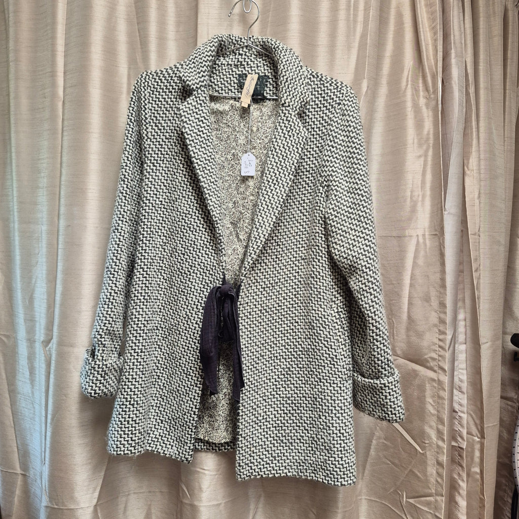 Womens wool tie front jacket from a boutique in France call Zoe la Fee.  VINTAGE