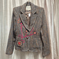 Sugarlips short jacket gorgeous stitching detailing herringbone. Vintage