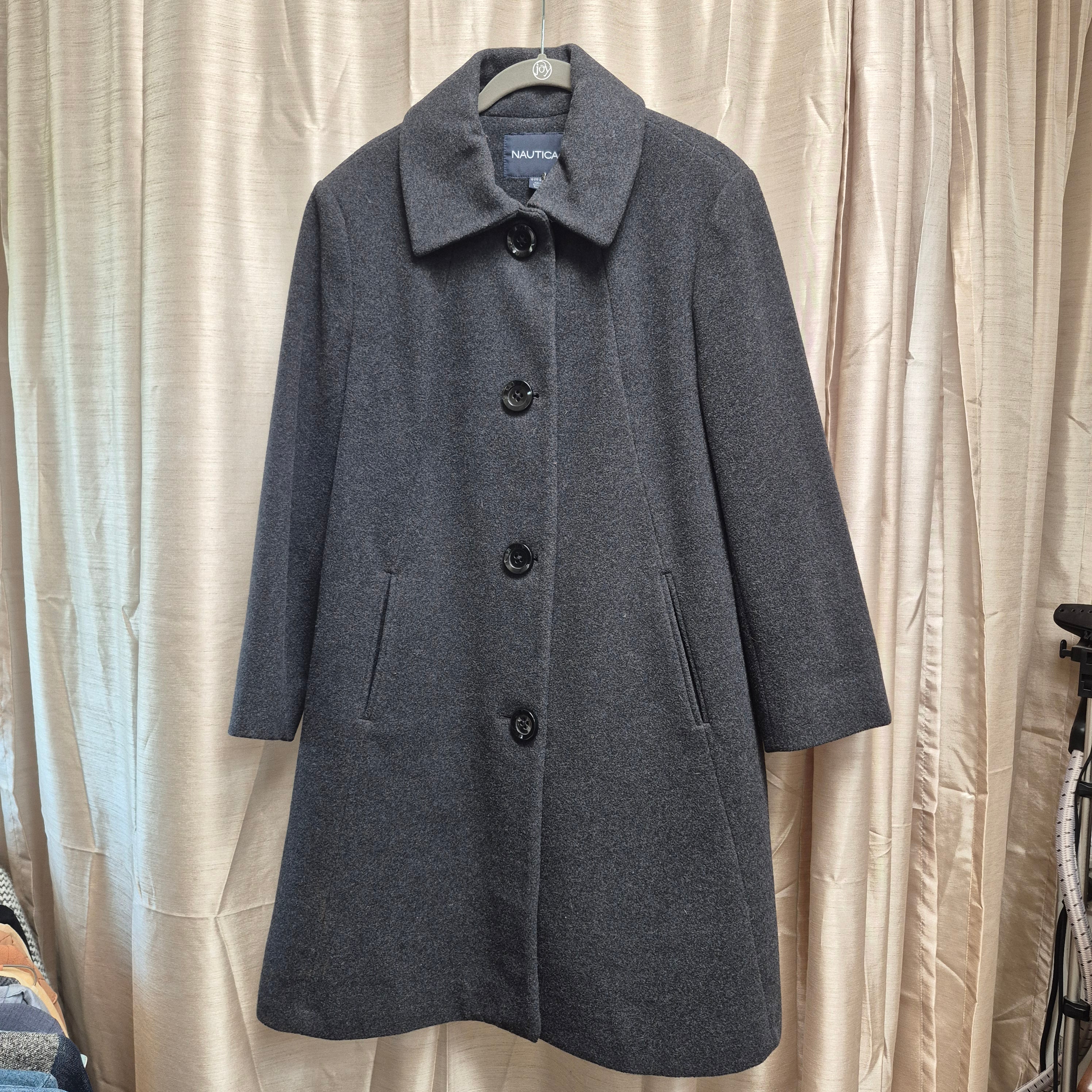 Nautica Pea Coat - Dark Gray - Size Large