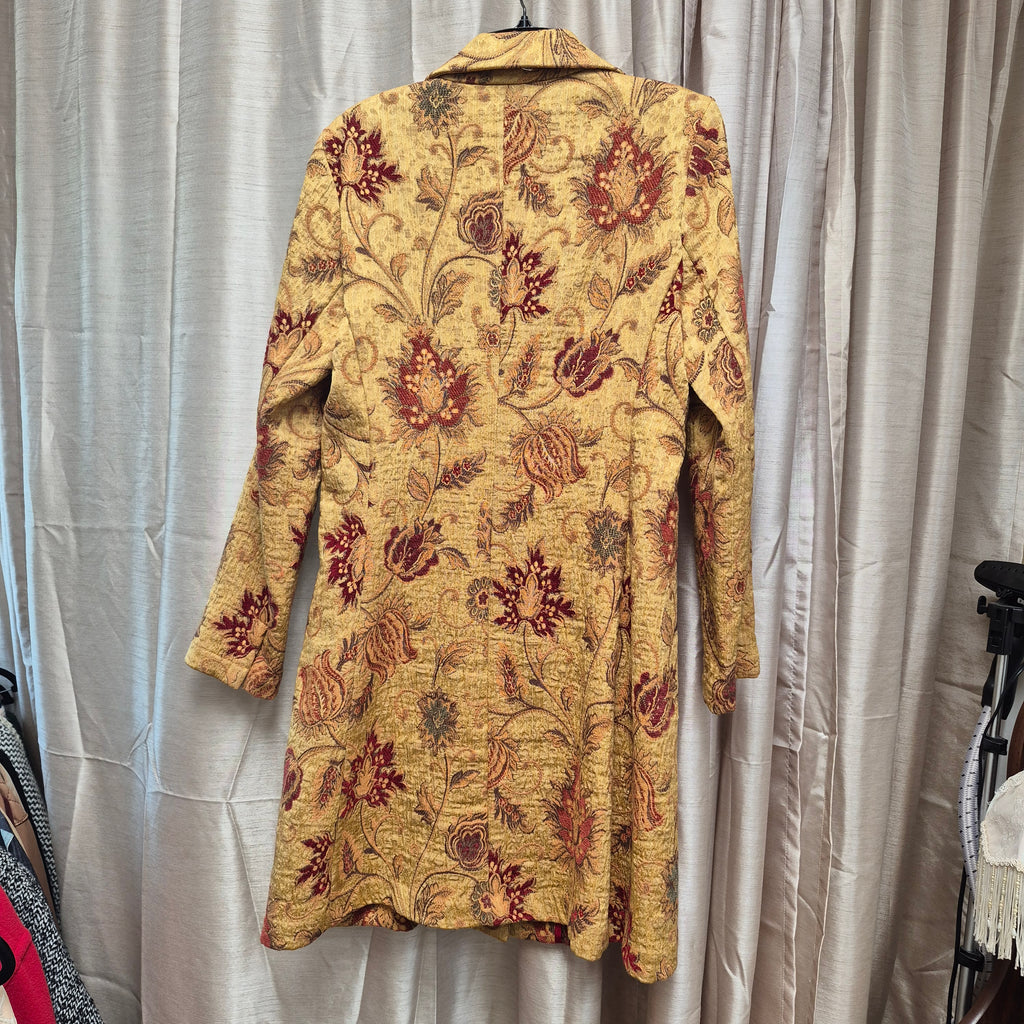 Vintage Cabi Tapestry Jacket - Floral Paisley Long Coat Size 10