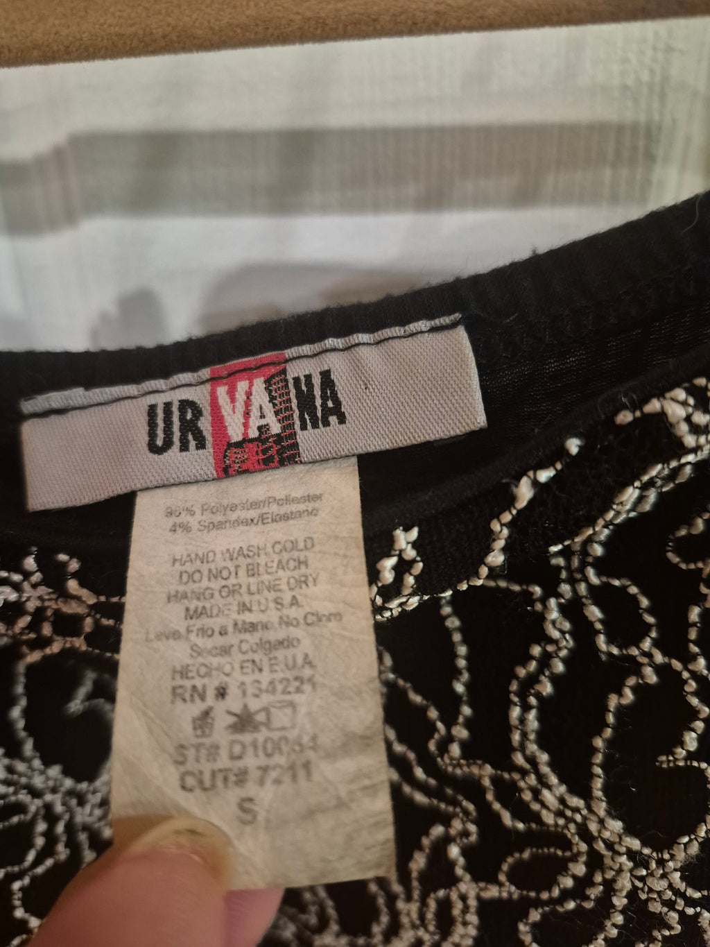 Vintage Ur Va Na Black Lace Tiered Dress - Size Small