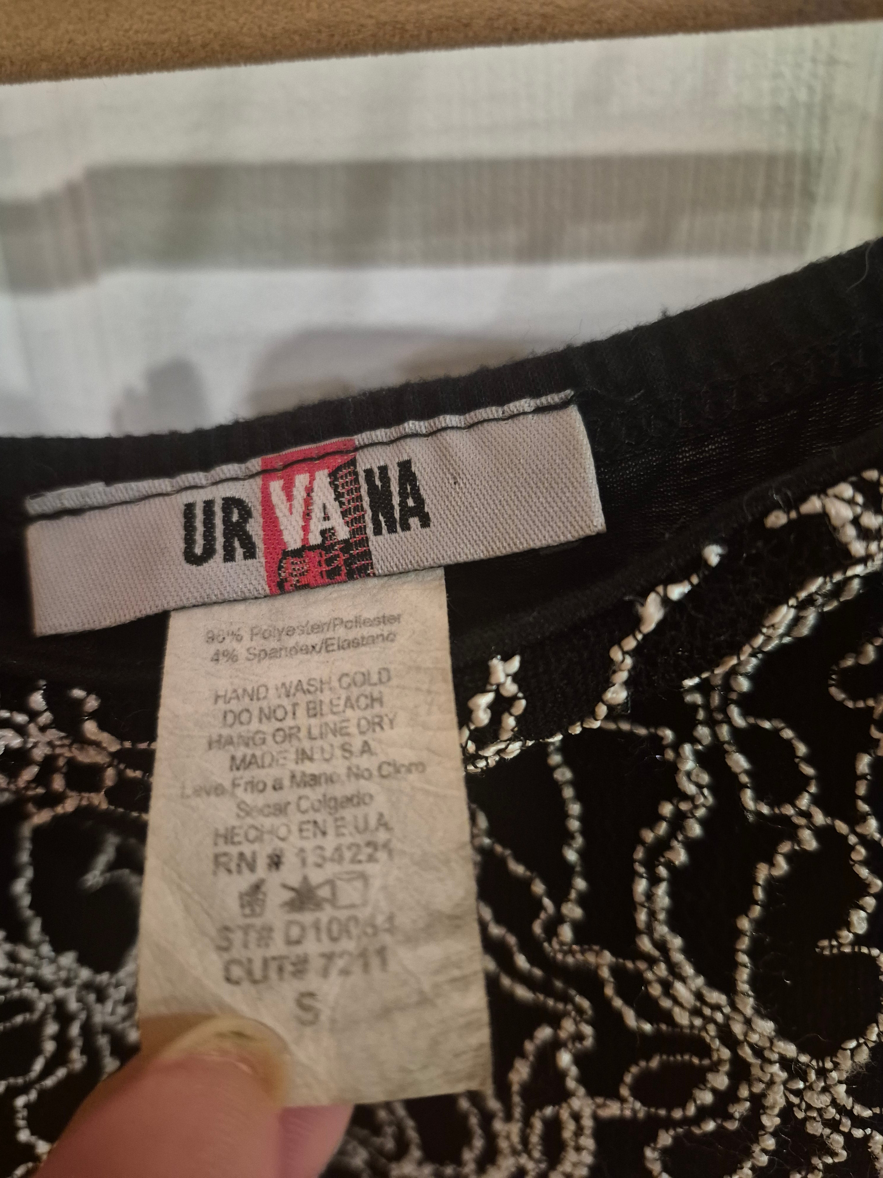 Vintage Ur Va Na Black Lace Tiered Dress - Size Small