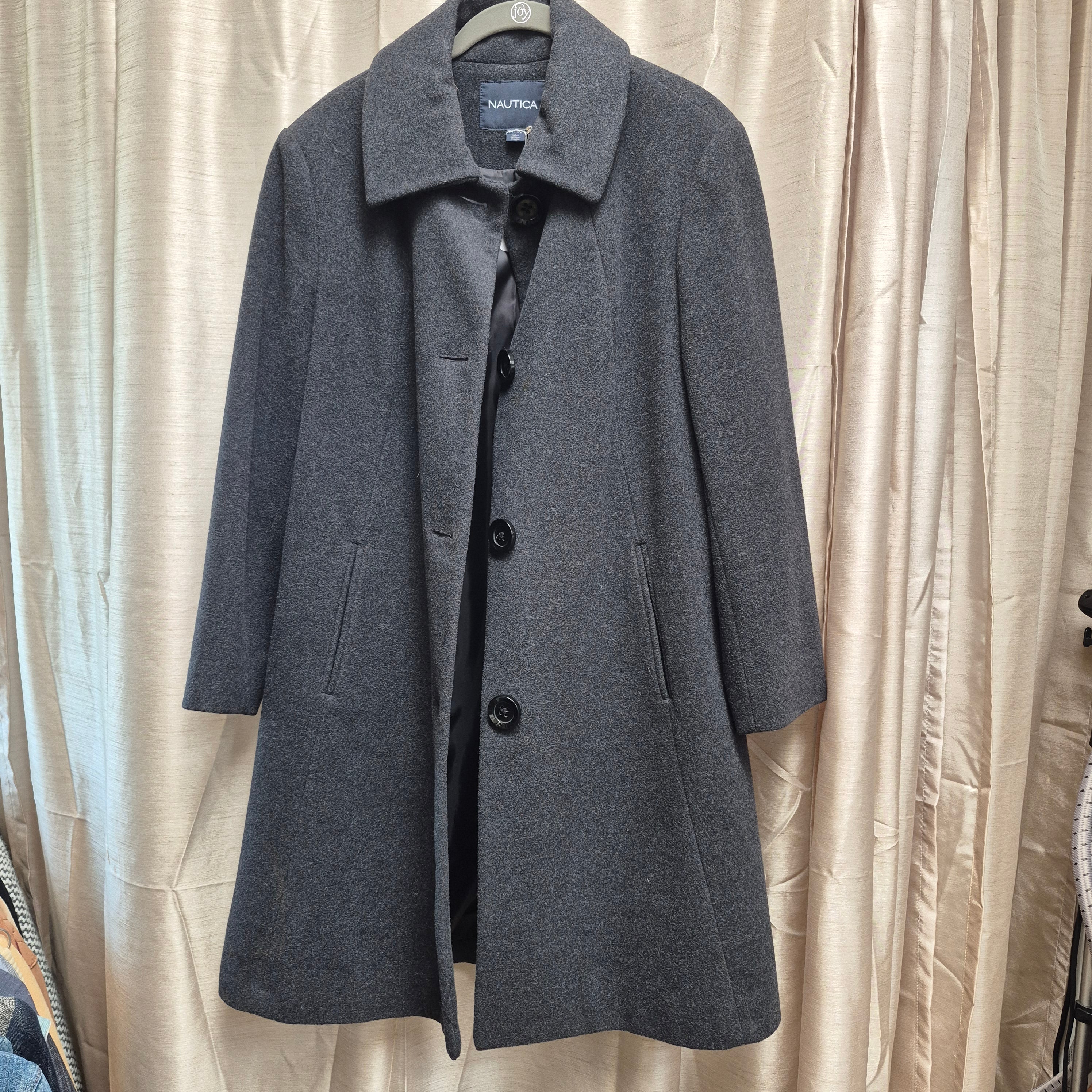 Nautica Pea Coat - Dark Gray - Size Large