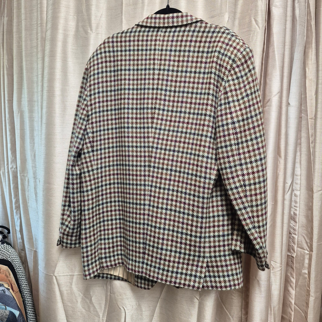 Mens United Colors of Benetton wool Plaid blazer late 1980s True Vintage Size 44 XL