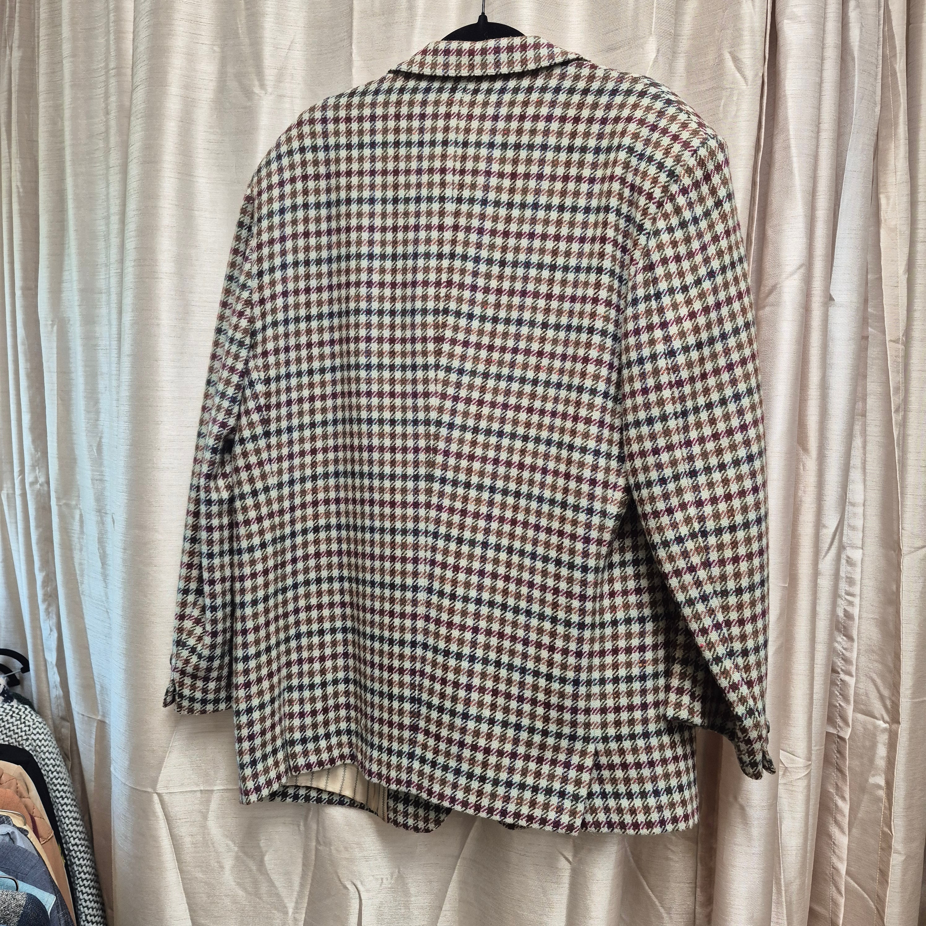 Mens United Colors of Benetton wool Plaid blazer late 1980s True Vintage Size 44 XL