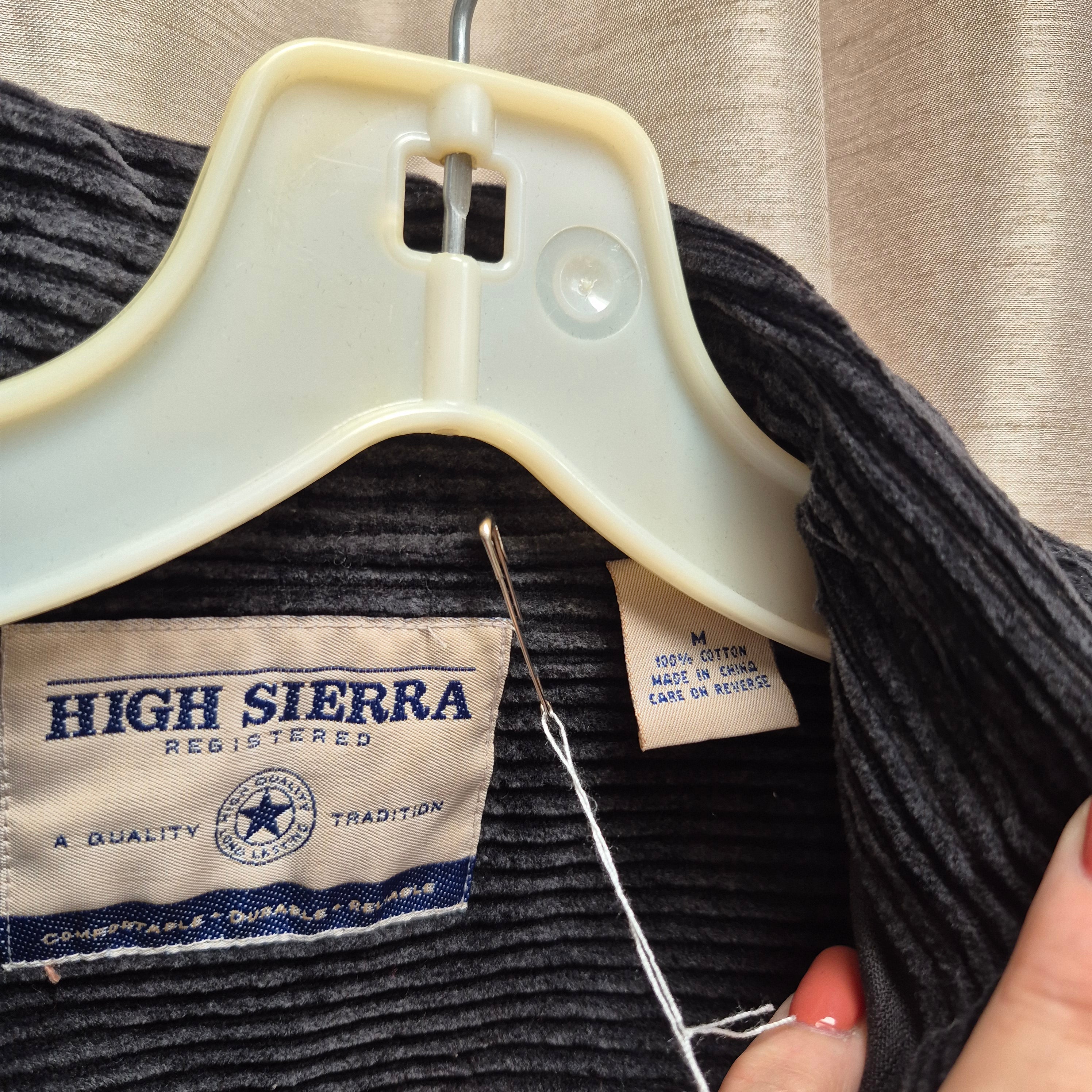 Vintage High Sierra Corduroy Flannel - Black - Men's Big & Tall Medium