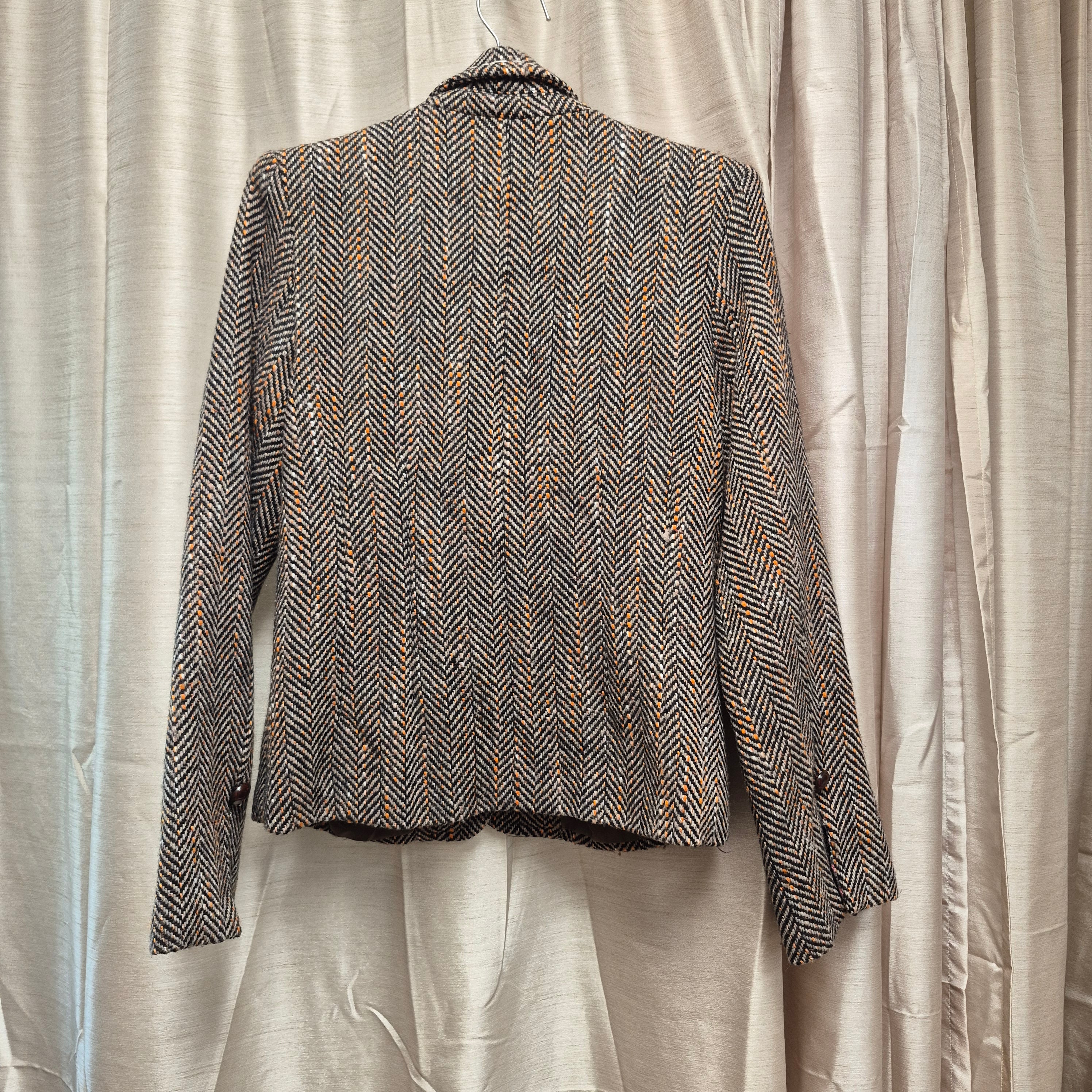 Sugarlips short jacket gorgeous stitching detailing herringbone. Vintage