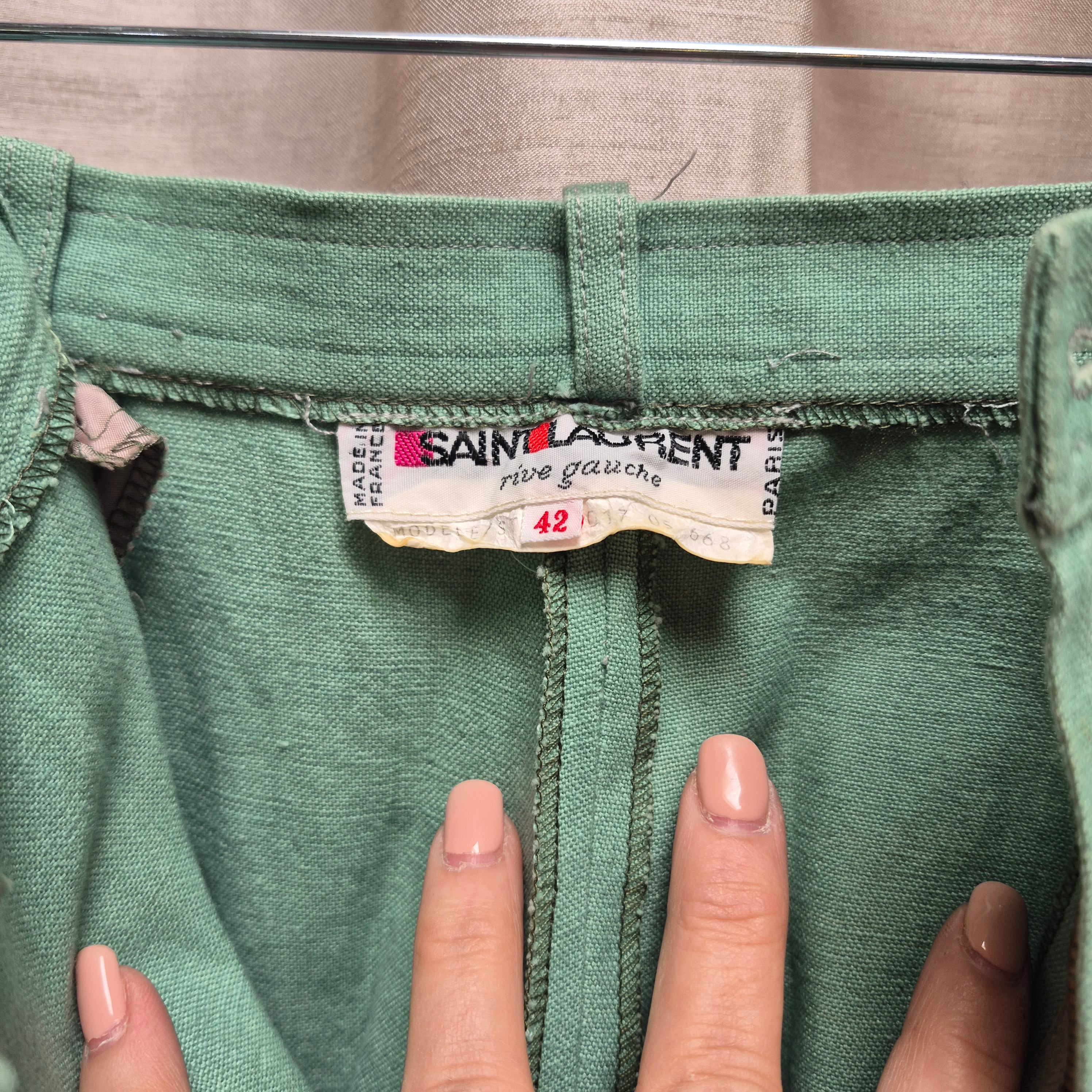 Yves Saint Laurent Vintage Linen Pants 1980s