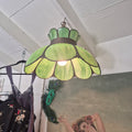 1950 Slide Glass Green Lamp
