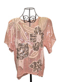 1980s St. Martin Heavily Beaded Blouse — Size Large